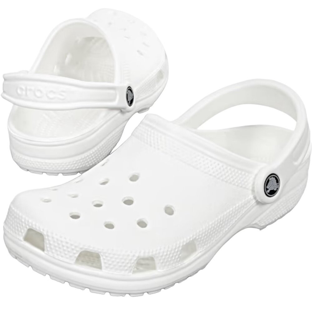 Croc Classic Clog Unisex CLASSIC WHITE Sandals M6/W8 NEW WITH TAGS